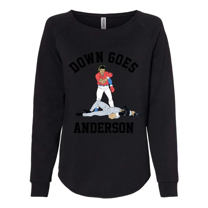 Down Goes Anderson Womens California Wash Sweatshirt