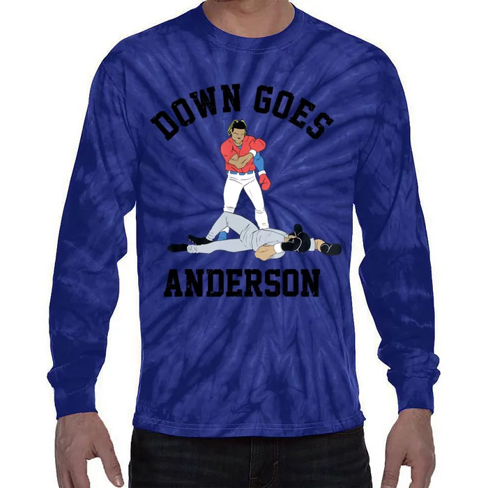 Down Goes Anderson Tie-Dye Long Sleeve Shirt