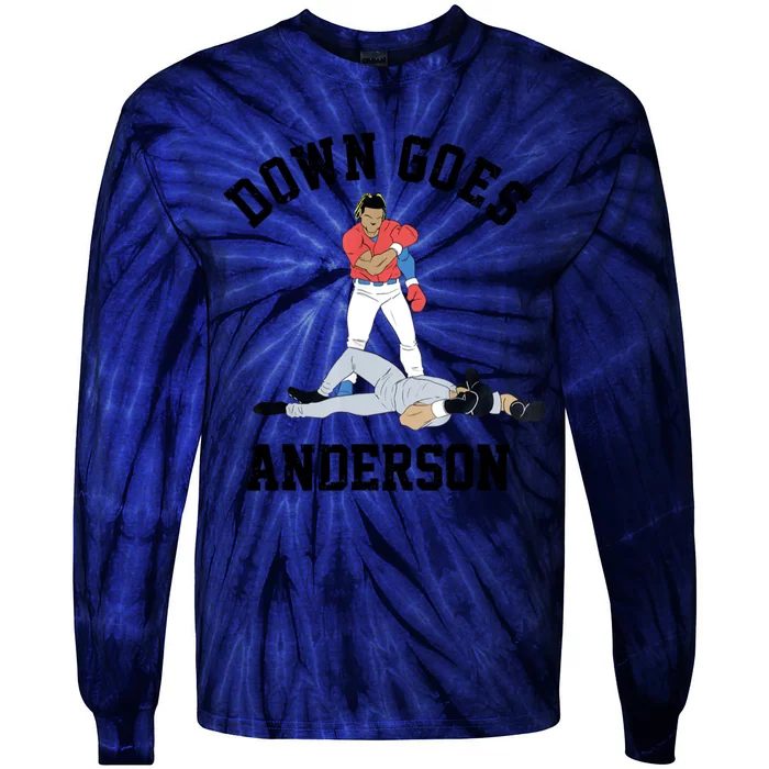 Down Goes Anderson Tie-Dye Long Sleeve Shirt