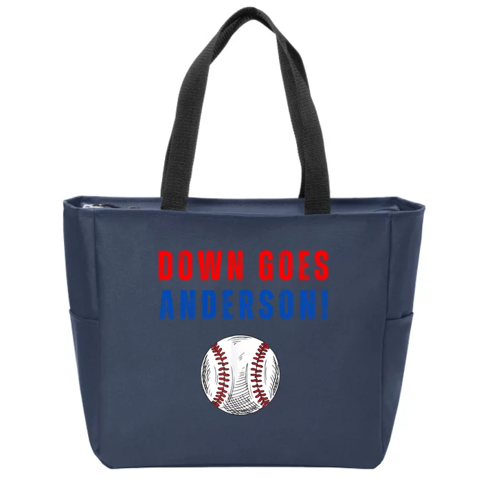 Down Goes Anderson Zip Tote Bag