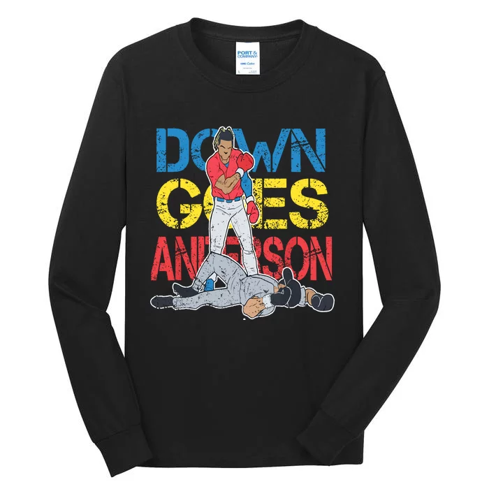 Down Goes Anderson Tall Long Sleeve T-Shirt