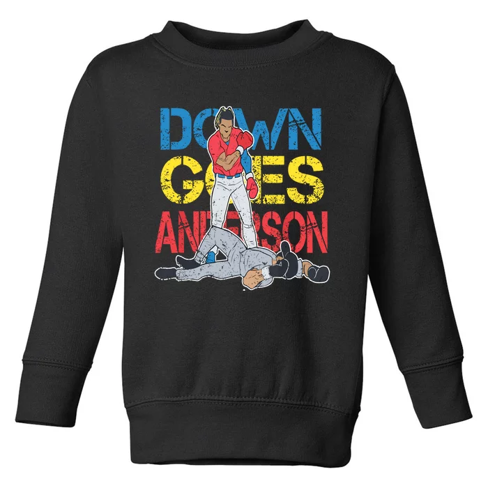 Down Goes Anderson Toddler Sweatshirt