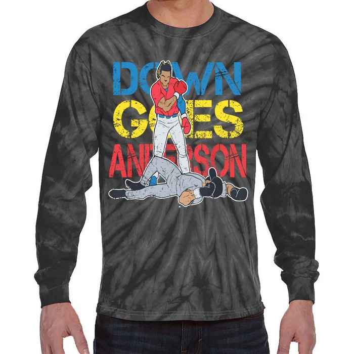 Down Goes Anderson Tie-Dye Long Sleeve Shirt