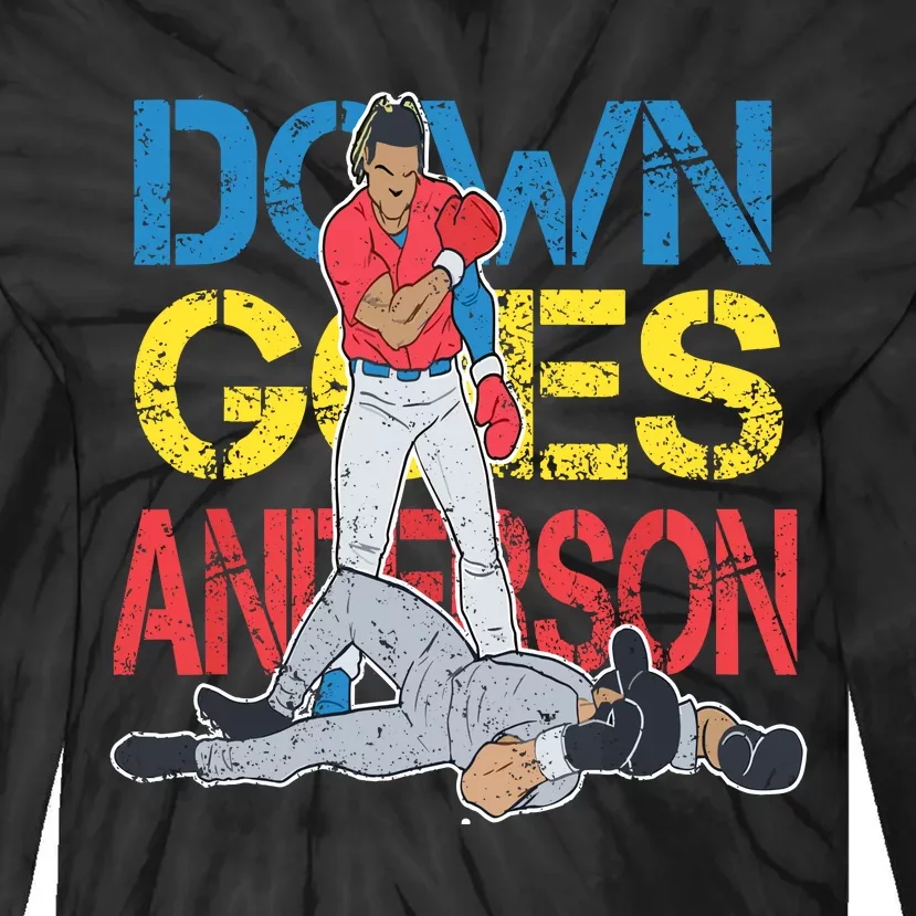 Down Goes Anderson Tie-Dye Long Sleeve Shirt