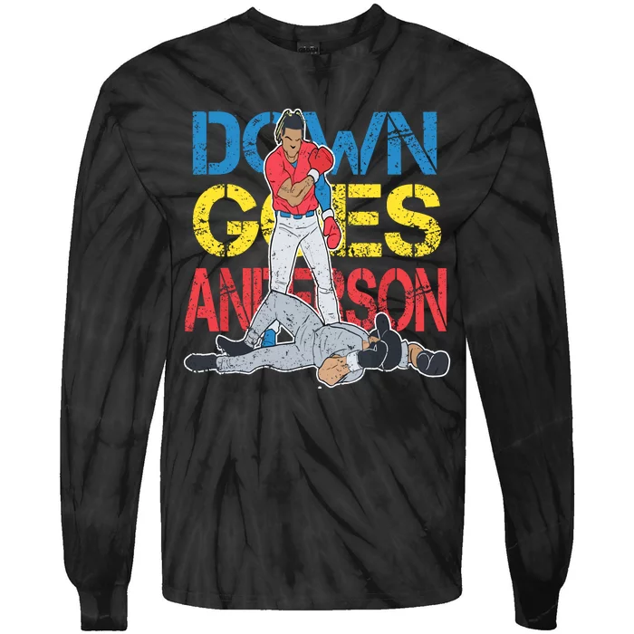 Down Goes Anderson Tie-Dye Long Sleeve Shirt