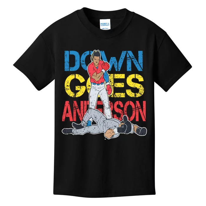 Down Goes Anderson Kids T-Shirt