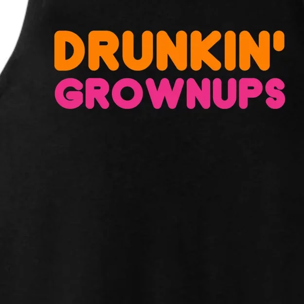 Drunkin' Grownups Adult Party Sarcastic Funny Humor Ladies Tri-Blend Wicking Tank