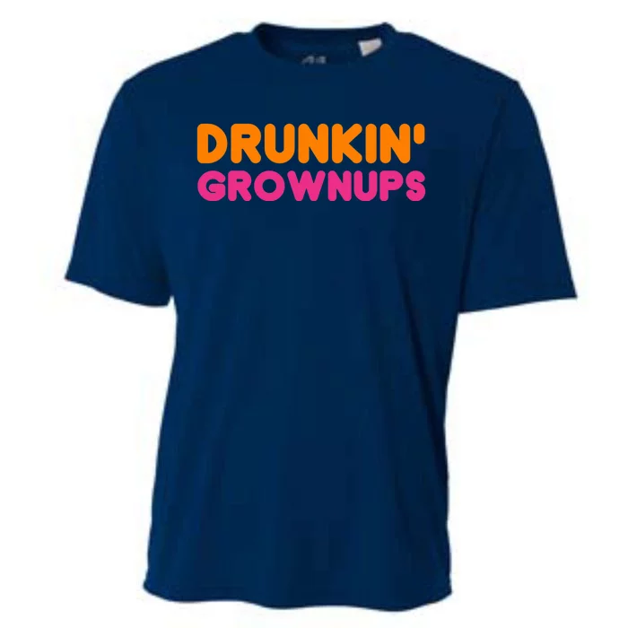 Drunkin' Grownups Adult Party Sarcastic Funny Humor Cooling Performance Crew T-Shirt