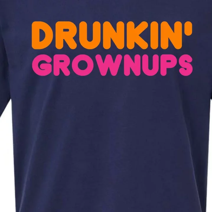 Drunkin' Grownups Adult Party Sarcastic Funny Humor Sueded Cloud Jersey T-Shirt