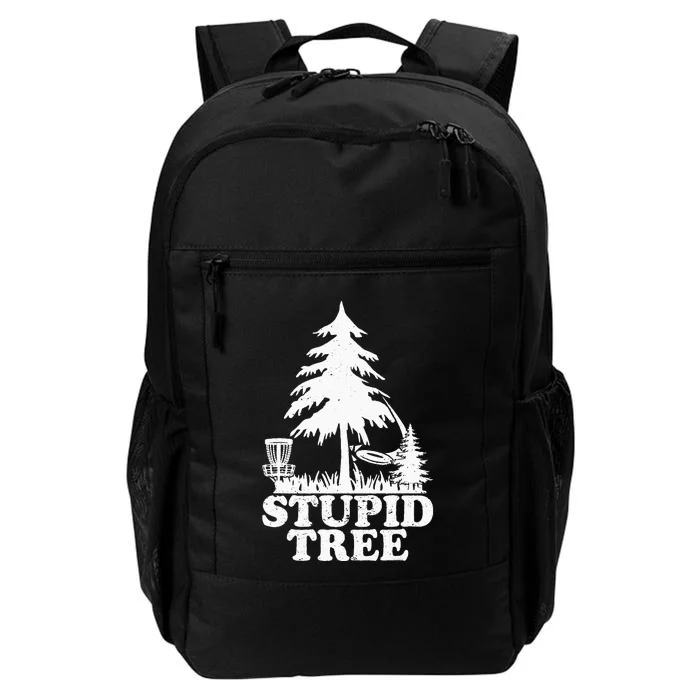 Disc Golf Art For  Stupid Tree Fun Disc Golf Player Daily Commute Backpack