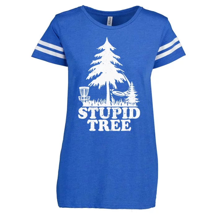 Disc Golf Art For  Stupid Tree Fun Disc Golf Player Enza Ladies Jersey Football T-Shirt