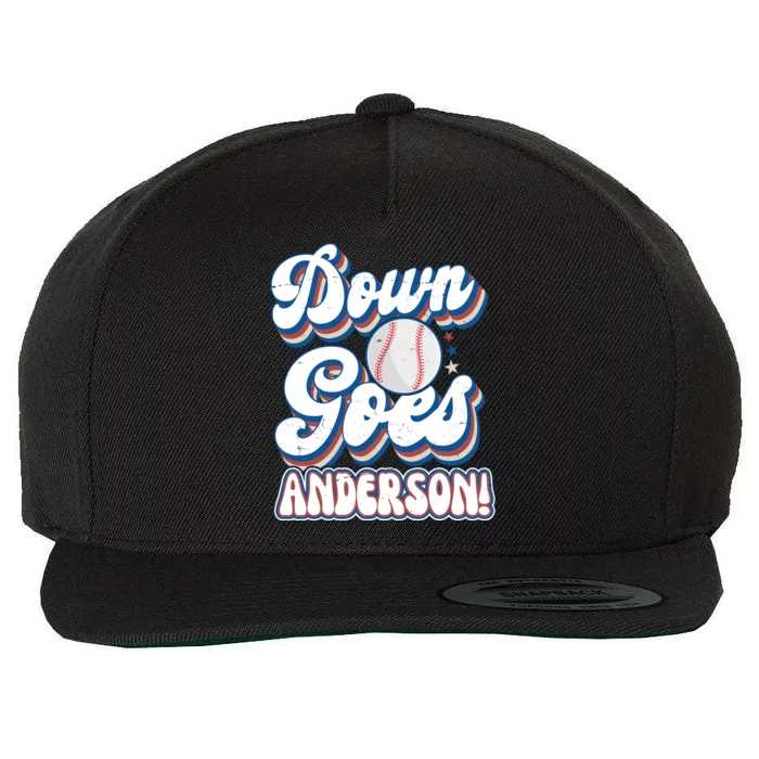 Down Goes Anderson Wool Snapback Cap