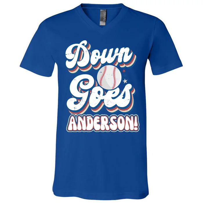 Down Goes Anderson V-Neck T-Shirt