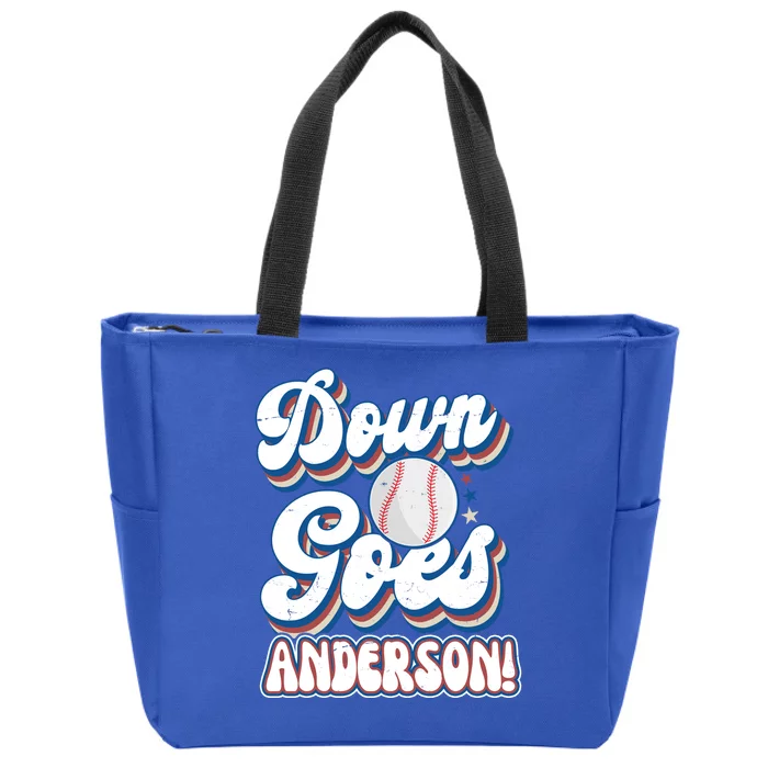 Down Goes Anderson Zip Tote Bag