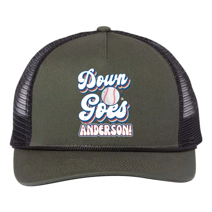 Down Goes Anderson Retro Rope Trucker Hat Cap