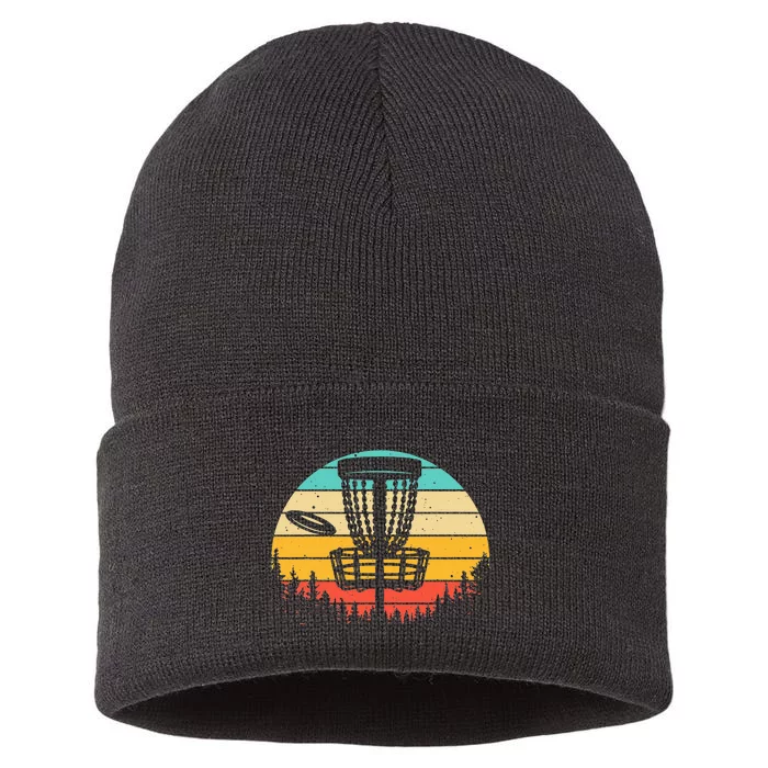 Disc Golf Art For  Stupid Tree Disc Golf Player Sustainable Knit Beanie