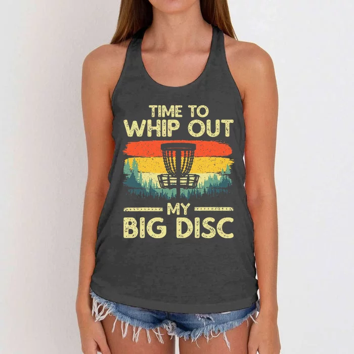 Disc Golf Art For Women Flying Disc Sport Players Women's Knotted Racerback Tank