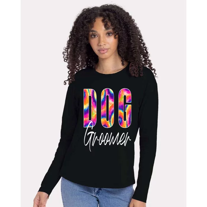 Dog Groomer Appreciation Womens Cotton Relaxed Long Sleeve T-Shirt