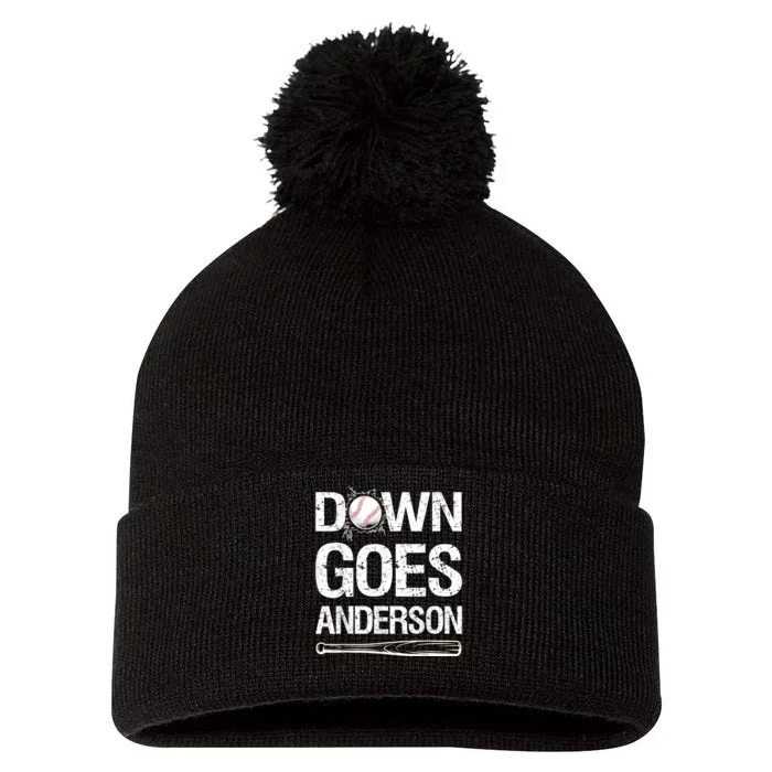 Down Goes Anderson Pom Pom 12in Knit Beanie