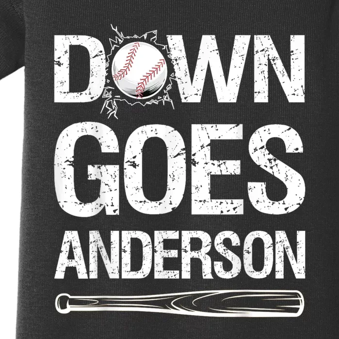 Down Goes Anderson Baby Bodysuit