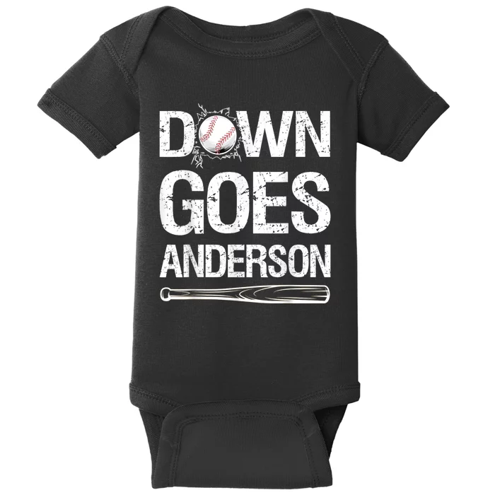 Down Goes Anderson Baby Bodysuit