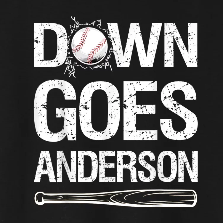 Down Goes Anderson Women's Crop Top Tee