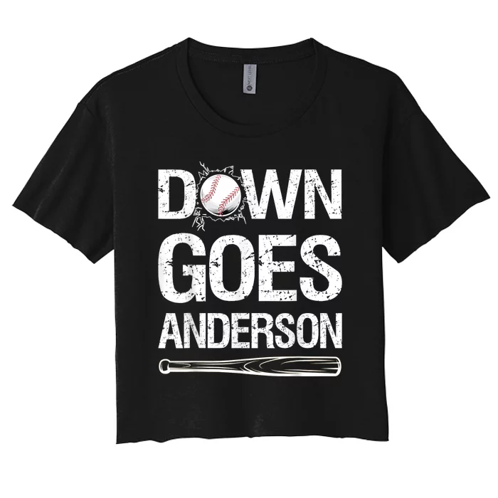 Down Goes Anderson Women's Crop Top Tee