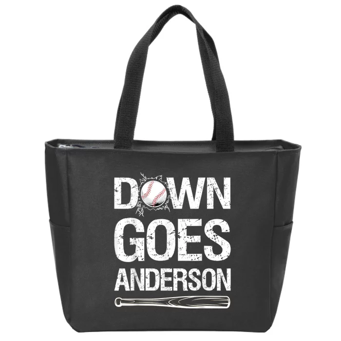 Down Goes Anderson Zip Tote Bag