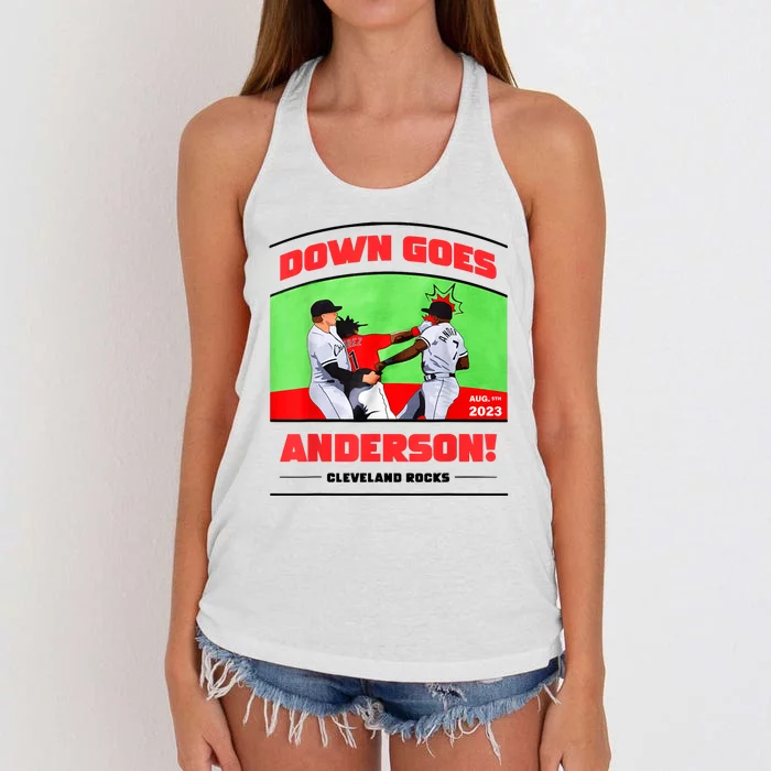 Down Goes Anderson Women's Knotted Racerback Tank