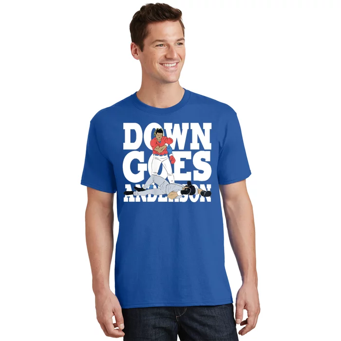 Down Goes Anderson Baseball Fight T-Shirt