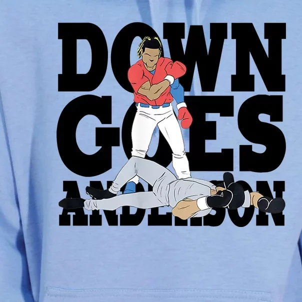 Down Goes Anderson Baseball Fight Unisex Surf Hoodie