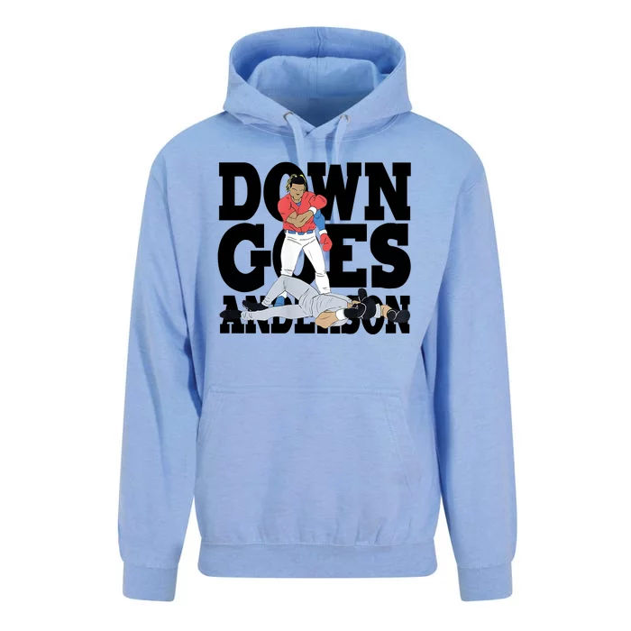 Down Goes Anderson Baseball Fight Unisex Surf Hoodie