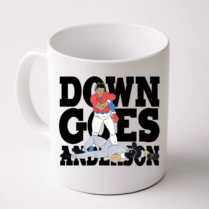 Down Goes Anderson Baseball Fight Front & Back Coffee Mug