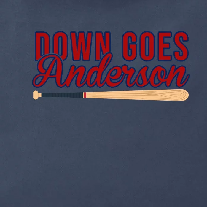 Down Goes Anderson Baseball Bat Zip Tote Bag