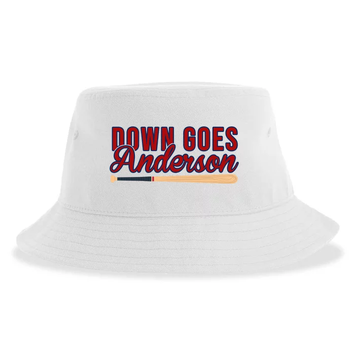 Down Goes Anderson Baseball Bat Sustainable Bucket Hat