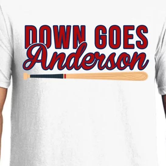 Down Goes Anderson Baseball Bat Pajama Set