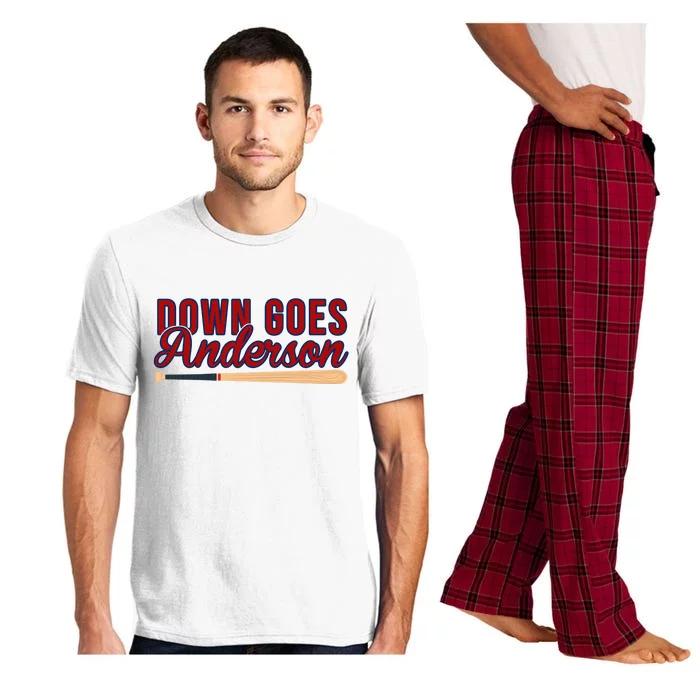 Down Goes Anderson Baseball Bat Pajama Set