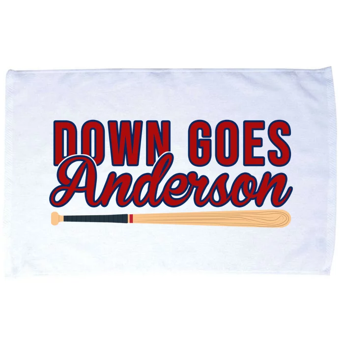 Down Goes Anderson Baseball Bat Microfiber Hand Towel