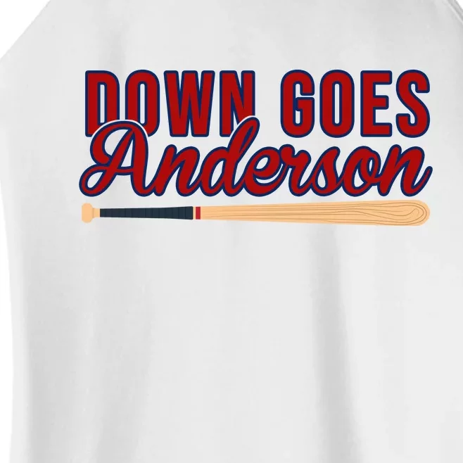 Down Goes Anderson Baseball Bat Women’s Perfect Tri Rocker Tank