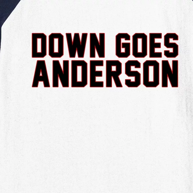 Down Goes Anderson Baseball Cleveland Vs Chicago Baseball Sleeve Shirt