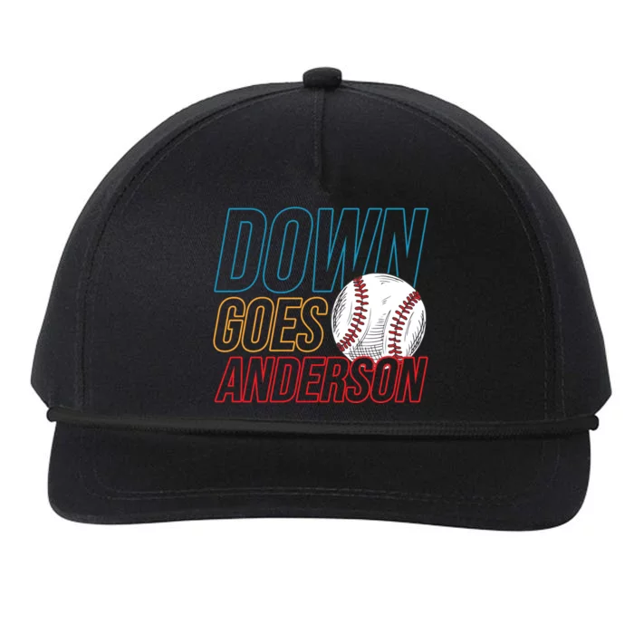 Down Goes Anderson Baseball Cleveland Chicago Fight Snapback Five-Panel Rope Hat