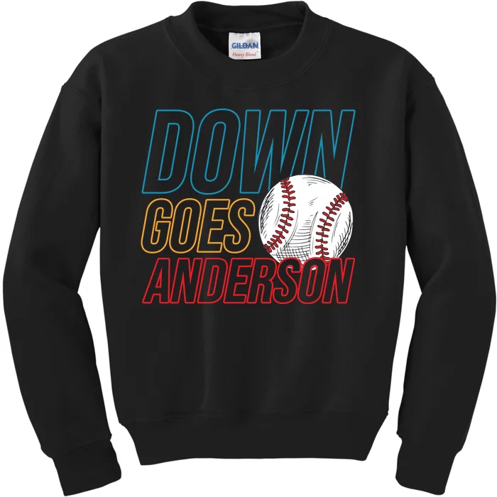 Down Goes Anderson Baseball Cleveland Chicago Fight Kids Sweatshirt