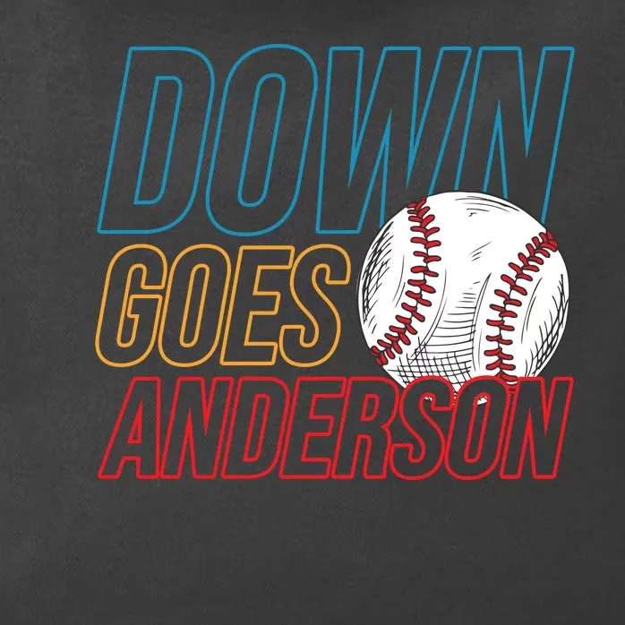 Down Goes Anderson Baseball Cleveland Chicago Fight Zip Tote Bag