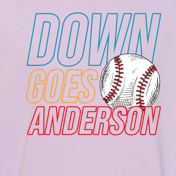 Down Goes Anderson Baseball Cleveland Chicago Fight Garment-Dyed Sweatshirt