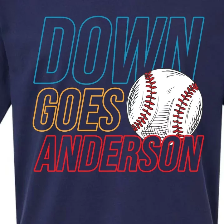 Down Goes Anderson Baseball Cleveland Chicago Fight Sueded Cloud Jersey T-Shirt