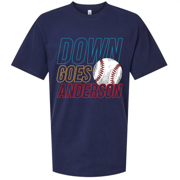 Down Goes Anderson Baseball Cleveland Chicago Fight Sueded Cloud Jersey T-Shirt