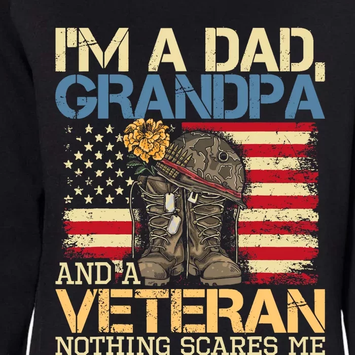 Dad Grandpa And A Veteran Granddad Papa Womens California Wash Sweatshirt