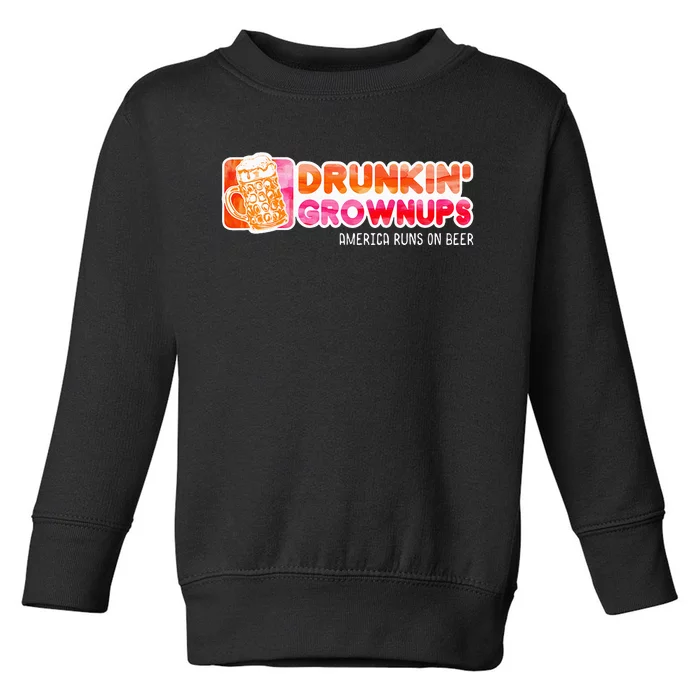 Drunken Grownups American Dad Run On Beer Toddler Sweatshirt