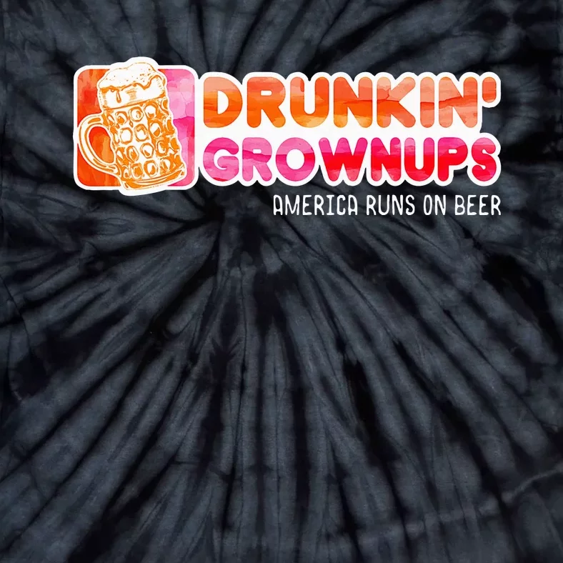 Drunken Grownups American Dad Run On Beer Tie-Dye T-Shirt