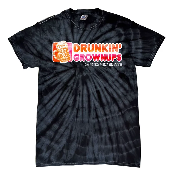 Drunken Grownups American Dad Run On Beer Tie-Dye T-Shirt